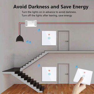Yieryi nhà thông minh không dây cảm ứng chuyển đổi ánh sáng điện 433MHz RF điều khiển từ xa màn hình kính tường bảng điều khiển nhận đèn <span class=keywords><strong>LED</strong></span> - Product Image 3