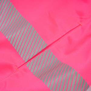 Gilet de course réfléchissant imperméable rose haute visibilité ANSI Classe 2 pour femmes, logo personnalisé, vêtements de sécurité pour la construction - Product Image 6