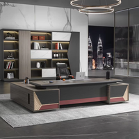 Ensemble de bureau de direction en forme de L de luxe moderne, mobilier de bureau complet, postes de travail pour villa et maison