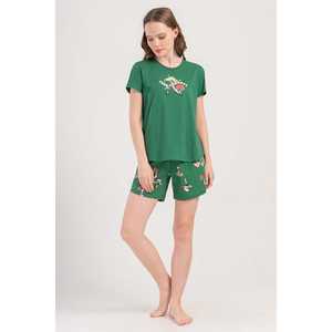 Chaqueta de dormir ovalada de manga corta con cuello redondo para mujer - Product Image 4