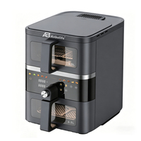 Friteuse à air Anbolife 10L antiadhésive à écran tactile, double panier, avec fonctions, temps et températures variées, appareil électroménager
