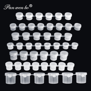 2/3/5/10ml 6/8 Kết Nối Lon Acrylic Mini Sơn <span class=keywords><strong>Container</strong></span> Dải Lưu Trữ Rõ Ràng Rỗng Sơn Nồi Với Nắp - Product Image 1