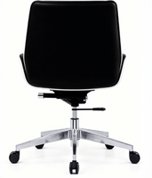Chaise de bureau ergonomique exclusive transfrontalière en acier inoxydable, pivotante, réglable en hauteur, dossier haut, fixe