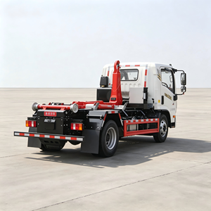 Hot Sale HOWO 4x2 Hook Arm Garbage Truck One Truck Multiple <b>Bins</b> 6CBM Detachable Waste Container Truck Factory Price - Product Image 2