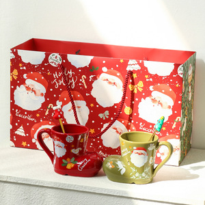 Novelty Christmas <b>Boot</b> Mug Ceramic Coffee Cup Christmas Mug Gift Set with Spoons - Product Image 5