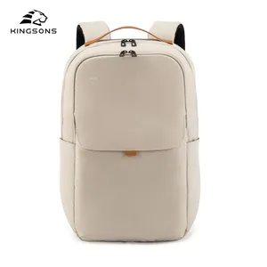 KINGSONS 15,6 pulgadas Eco-friendly RPET reciclado waterpoof mochila escolar personalización SAC a dos mochila inteligente mochila de viaje