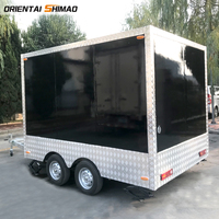 Chariot standard américain Camion mobile de restauration rapide Camion de crème glacée Chariot de restauration avec équipements de cuisine Remorques alimentaires entièrement équipées