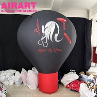 Ballon à air chaud gonflable personnalisé avec logo, décoration publicitaire promotionnelle, ballon à air chaud rouge gonflable de grande taille