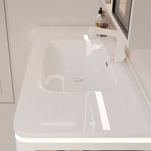 Cream Wind Ceramic Integrated Smart Bathroom Cabinet <strong>Combination</strong> of Simple Modern Bathroom Washing Table - Product Image 6