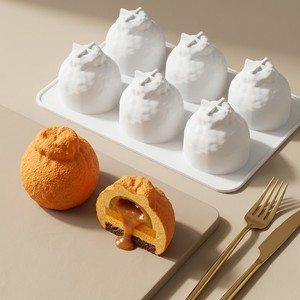 Molde de Silicona para Hornear con Forma de Naranja Mandarina 3D de 6 Cavidades, Moldes de Silicona para Pudín de Frutas, para Hornear Pasteles, Mousse y Tartas - Product Image 1