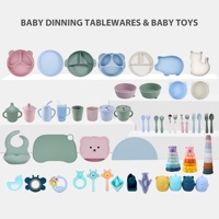 7 blocs empilables en silicone pour bébés et tout-petits, jouet éducatif pour enfants, peut être utilisé pour l'apprentissage de l'alimentation