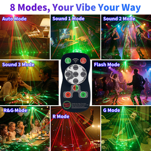 2 Unidades de Mini Discoteca 120 en 1 con Control Remoto, Modos Automáticos Activados por Sonido, Proyección Láser RGB, Batería de Iones de Litio, para Fiestas, Escenarios y Hogar - Product Image 3