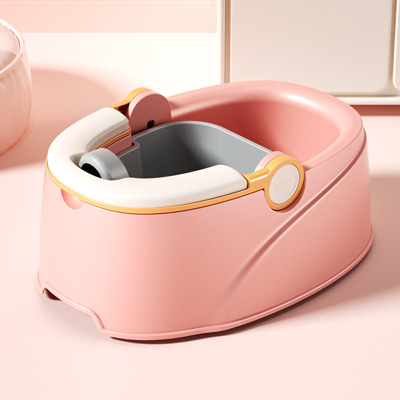 พีวีซีสีชมพูพร้อมถังชักโครก