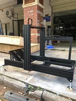 Simulateur de course à domicile Cockpit Rig avec cadre en aluminium Volant pour PS4 4080 40120 40160 Découpé et soudé sur mesure