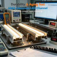 Profilé en aluminium 6063 durable pour éclairage LED, accessoires complets pour la fabrication de luminaires linéaires