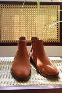 Summer <b>Spring</b> New British Retro Square Toe Patchwork Lace-Up Anti-Slip Lightweight Breathable Office & Career <b>Boots</b> - Product Image 5