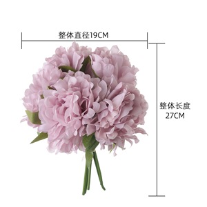 Fleurs d'hortensia artificielles Eileen, réalistes, en tissu tressé, pour décorations de mariage, bouquets, style INS - Product Image 4