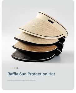 Phụ nữ Sun Visor Mũ Golf Tennis bãi biển thể thao xách tay rơm Visor mũ - Product Image 3