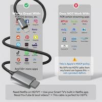 Adaptador AV Digital 1080P Avanzado, Cable HDTV para Teléfonos Móviles, iPhone, iPad y Smart TV, con Blindaje Trenzado de 2 Metros y Cubierta de Nailon