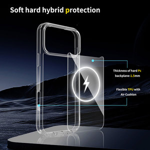 เคสโทรศัพท์ Laudtec Original Acrylic หนา 1.5 มม. ป้องกันรอยขีดข่วน รองรับการชาร์จไร้สายแบบแม่เหล็ก กันกระแทก สำหรับ iPhone 17 16 Pro Max - Product Image 5