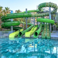 Toboggan aquatique de qualité commerciale, haute durabilité, faible coût de réparation pour les parcs à thème, parcs aquatiques, stations balnéaires