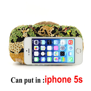 Amiqi MRY24 Bespoke Luxury Rhinestone Evening <strong>Bag</strong> Forest <strong>Animal</strong> <strong>Print</strong> Women's Wedding Ball Shoulder <strong>Bag</strong> - Product Image 5