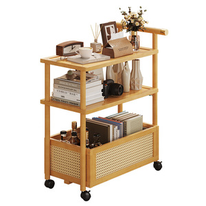 Chariot et support <span class=keywords><strong>à</strong></span> collation <span class=keywords><strong>à</strong></span> <span class=keywords><strong>roulettes</strong></span> de style antique moderne et durable Petite armoire de salon pour meubles de maison pour canapé et lit - Product Image 5