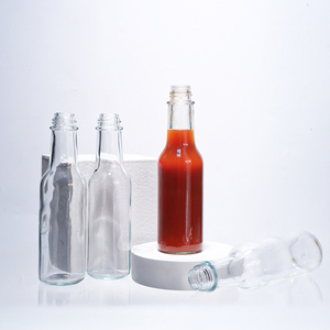 Bouteilles de sauce piquante en verre bon marché de 90ml 150ml 250ml Mini bouteille vide de sauce tomate chili Bouteilles de sauce <span class=keywords><strong>Tabasco</strong></span> avec bouchons en plastique - Product Image 6