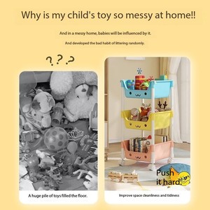 Đồ chơi lưu trữ tạo tác tầng đứng phim hoạt hình Kệ Nhà nhiều lớp kệ sách hình ảnh cuốn sách di chuyển snack hoàn thiện kệ - Product Image 5