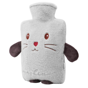 Bouteille d'eau chaude de 1,8 litre avec housse douce et confortable, sac d'eau chaude avec housse animale, cadeaux pour la famille et les amis - Product Image 1