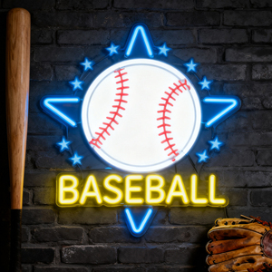 Décoration murale néon de basket-ball avec LED à intensité variable. Parfait pour la <span class=keywords><strong>chambre</strong></span> d'un garçon ou l'espace sportif. Un cadeau de basket-ball bleu <span class=keywords><strong>et</strong></span> rouge stylé. - Product Image 3