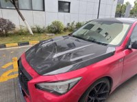 Capot en fibre de carbone humide de haute qualité, style V pour Infiniti Q50