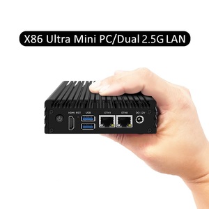 Celeron J4125 x86 không quạt Mini PC 4 Core 2X I226-V <span class=keywords><strong>2</strong></span>.5 gam Lan DDR4 công nghiệp Mini Router tường lửa máy tính Barebone NVMe 2xusb3.0 - Product Image 6