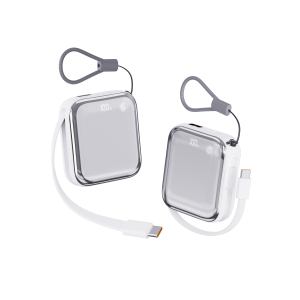 Mini Power Bank Portatile con Cordino Integrato 10000mAh Ingresso Type-C Uscita Type-C/USB Ricarica Rapida 22.5W con Cavo - Product Image 3