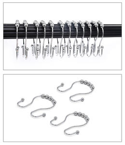 Gancho de Doble Cara para Cortina de Ducha de Acero Inoxidable Antideslustre para Baño de Hotel - Product Image 4