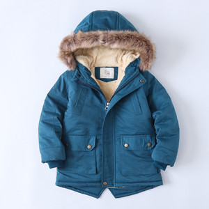 Veste coupe-vent à capuche pour garçon, en polaire, avec fermeture éclair, manteau rembourré en coton épais, vêtements pour enfants, écologiques et respirants - Product Image 3