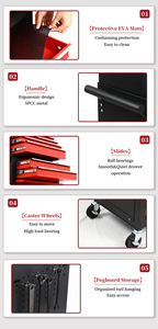 Oem Cán công cụ tủ với không thấm nước có thể tháo rời Top ngực và ngăn kéo cho nhà để xe hoặc hội thảo lưu trữ - Product Image 4