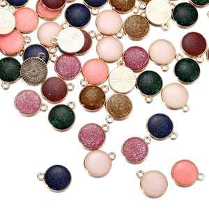 จี้โลหะผสมสีลูกกวาดทรงกลมขนาด 12 มม. สำหรับทำเครื่องประดับ - Product Image 1