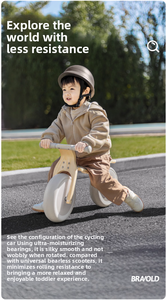 BRAVOLD Vélo d'équilibre 3-<span class=keywords><strong>en</strong></span>-1 <span class=keywords><strong>en</strong></span> <span class=keywords><strong>bois</strong></span> pour enfants, <span class=keywords><strong>tricycle</strong></span> <span class=keywords><strong>sans</strong></span> pédales, trotteur coulissant pour 0-4 ans, fabriqué <span class=keywords><strong>en</strong></span> Chine, modèle BW240312 - Product Image 3