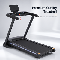 Tapis roulant K-FIT GSTG-4810, 15 niveaux d'inclinaison automatique, 16 km/h, moteur 3 CV, 24 programmes, musique Bluetooth, bande lumineuse LED, fitness à domicile