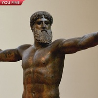 YOUFINE Statue de Zeus en bronze grandeur nature pour l'extérieur