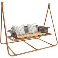 Fauteuil suspendu double moderne pour l'extérieur en rotin PE imperméable, super confortable pour le jardin et l'hôtel