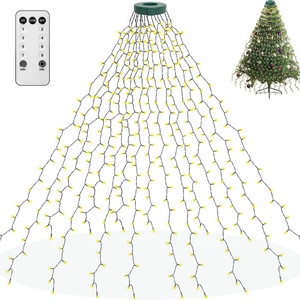 6.6FT X 16 Lines Fairy <strong>Lights</strong> with 8 Modes <strong>Timer</strong> Remote for <strong>Xmas</strong> Decorations Multicolor 400 LED Waterfall Christmas Tree <strong>Lights</strong> - Product Image 2