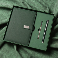 Business-Logo-Briefpapier Luxus-Notizbuch und Stift-Geschenkset aus PU-Leder, personalisiert