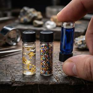 Petites fioles en verre transparentes de 8 ml avec bouchon à vis noir pour produits chimiques de laboratoire - Product Image 6