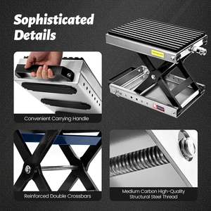 Cric de moto 1500 lb avec patin en caoutchouc épais, support central en acier à roulement, économie d'effort, pour motos et VTT - Product Image 3