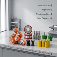 Rouleau en caoutchouc silicone de qualité personnalisé, fabriqué en polyuréthane, haute résistance à la chaleur pour machine de nettoyage de verre, directement du fabricant industriel