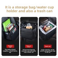 Organisateur de collations pour voiture, style professionnel, sac pliable pour l'étagère arrière, pochette suspendue pour dossier de siège de voiture, panier de rangement pour accoudoir, fabriqué en Chine