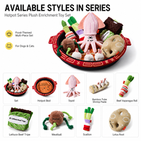 Collection de jouets interactifs en peluche pour animaux de compagnie, série Sichuan, avec couineur et fonction de dissimulation de friandises, pour le jeu de tirage et le renifleur