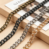 Chaîne en laiton O-Chain, Chaîne carrée en aluminium, Chaîne torsadée serpent, Chaîne lanterne, Chaîne en cuir pour accessoires de maroquinerie